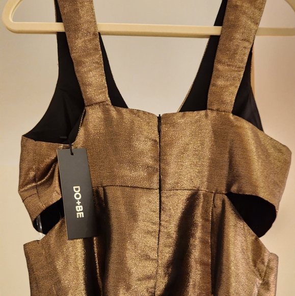 Do+Be Gold Copper Cut-out Mini Dress - Picture 4 of 4